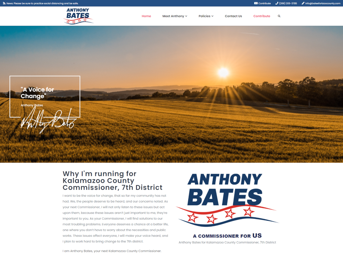 Anthony Bates for Kalamazoo County Commissioner