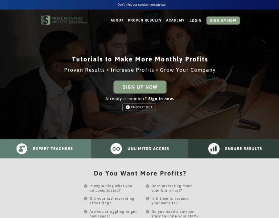 More Monthly Profits