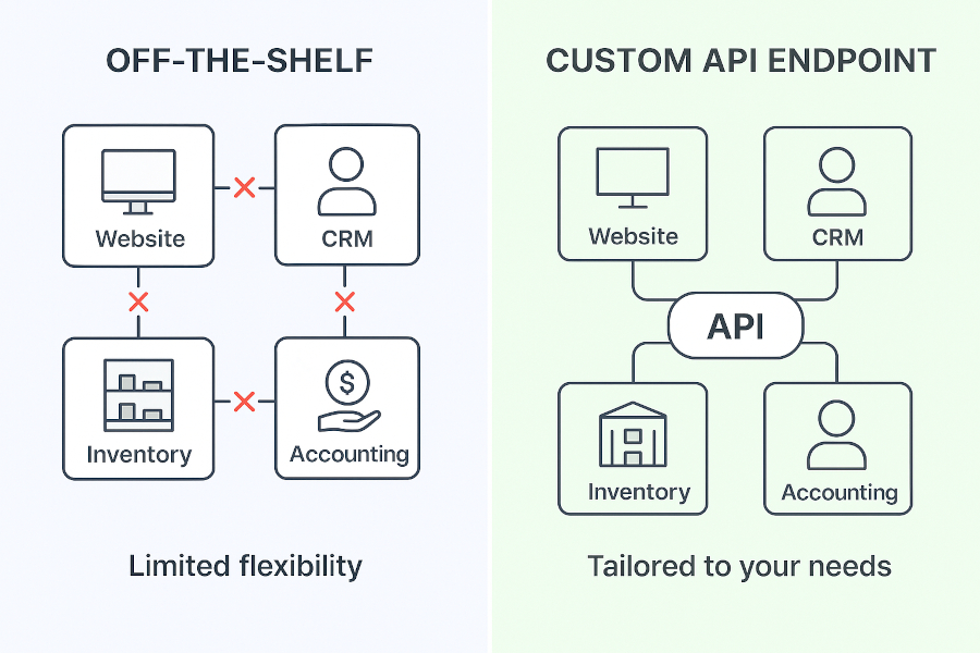 Custom API vs Off-The-Shelf API