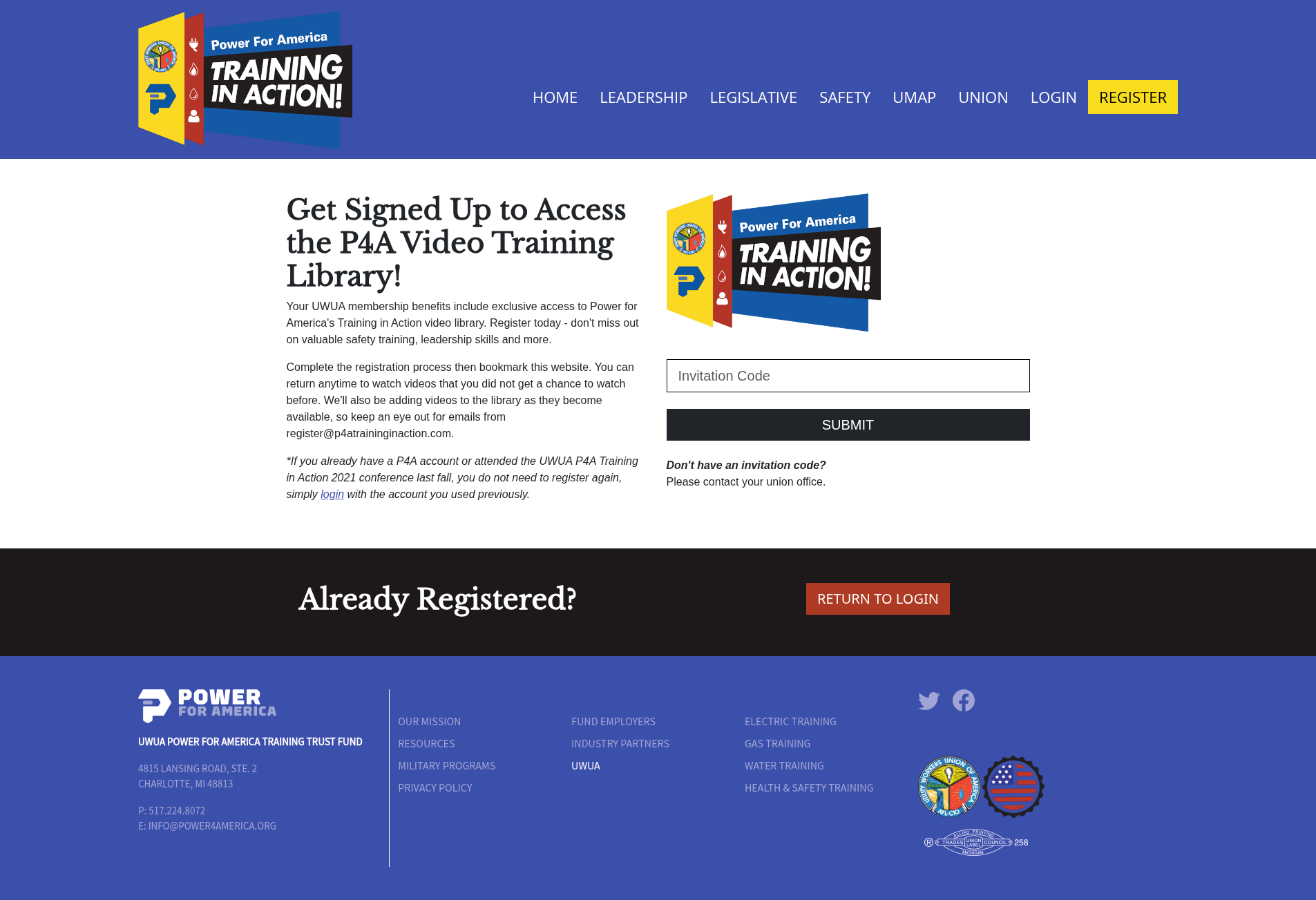 P4A: Training in Action