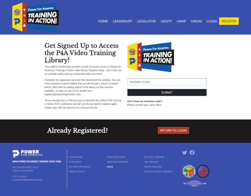 P4A: Training in Action