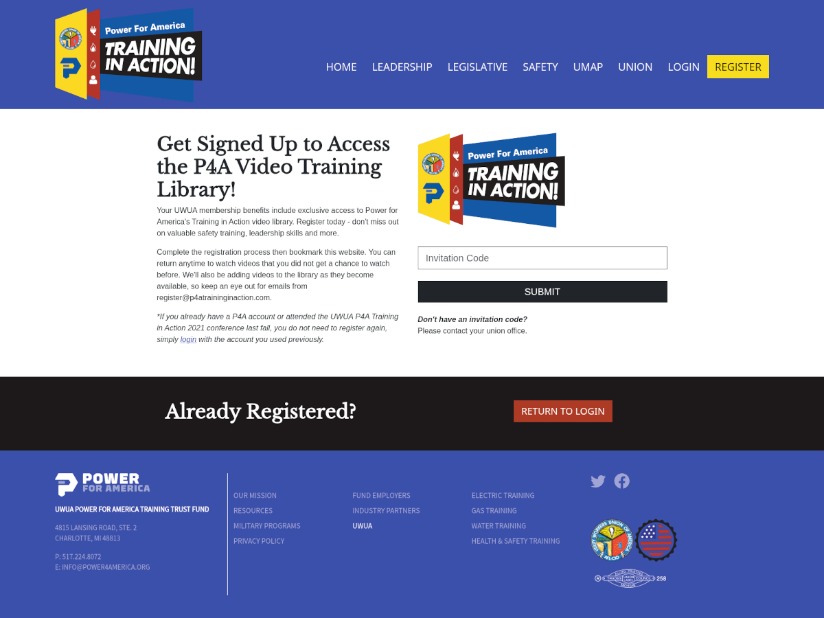 P4A: Training in Action